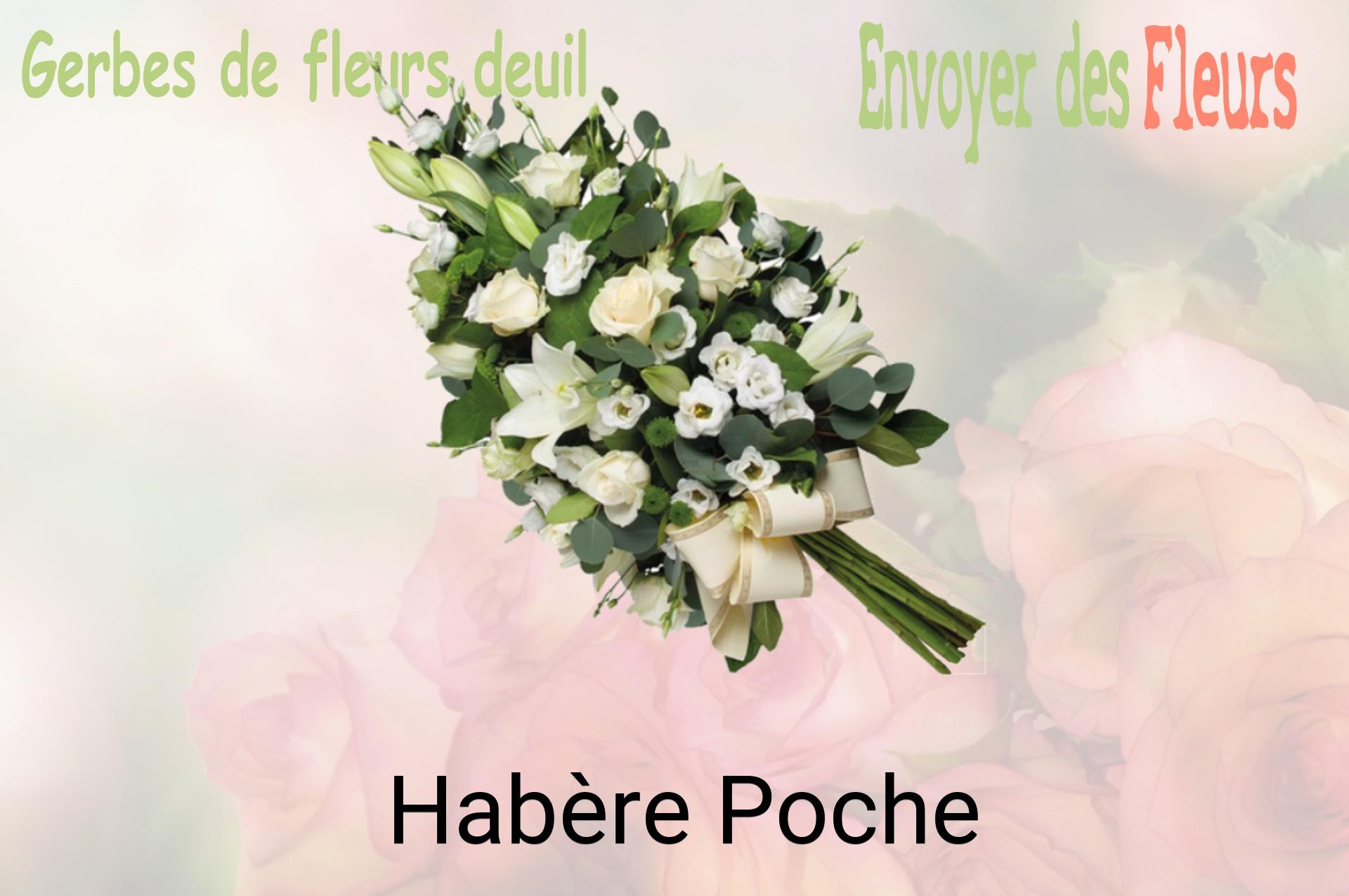 Gerbe de fleurs de deuil livrée à Habère-Poche